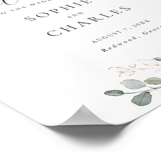 Blumenblauer Hydrangea Begrüßung Poster (Ecke)