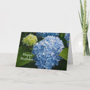 Blumenblauer Hydrangea Foto Geburtstag Karte