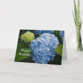 Blumenblauer Hydrangea Foto Geburtstag Karte (Vorderseite)