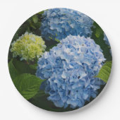Blumenblauer Hydrangea-Foto Pappteller (Vorderseite)