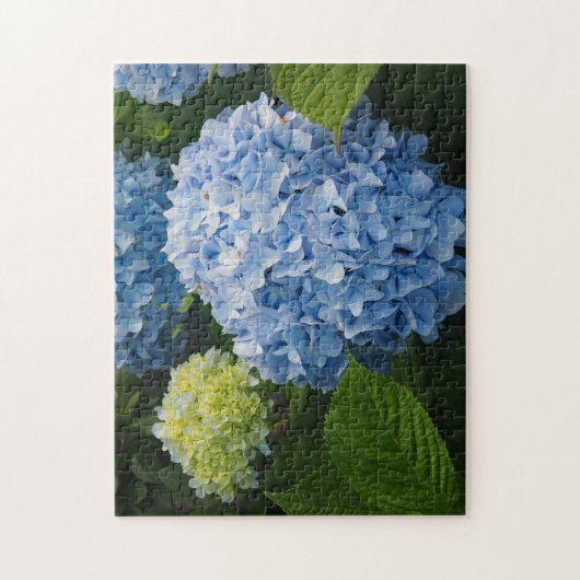 Blumenblauer Hydrangea-Foto Puzzle (Vertikal)
