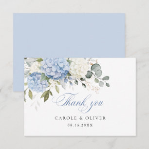 Blumenblauer Hydrangea Grüne Hochzeit Dankeskarte