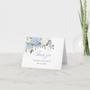 Blumenblauer Hydrangea Grüne Hochzeit Dankeskarte