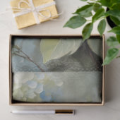 Blumenblauer Hydrangea Romantische Vintage Dekoupa Seidenpapier (Geschenk)