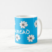 Blumenblauer Individuelle Name Kaffeetasse (VorderseiteRechts)