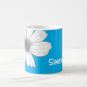 Blumenblauer Individuelle Name Kaffeetasse