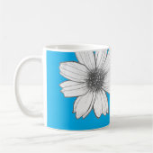 Blumenblauer Individuelle Name Kaffeetasse (Links)