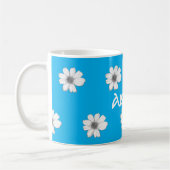 Blumenblauer Individuelle Name Kaffeetasse (Links)