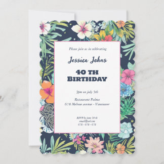 Blumenblauer Kakteen, 40. Einladung