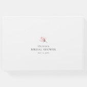 Blumenblauer Navy und Blütenrosa Brautparty Gästebuch (Rückseite)