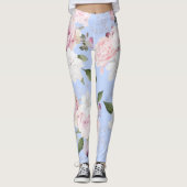 Blumenblauer Periwinkle Hübsch Active Leggings (Vorderseite)