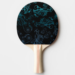 Blumenblauer Pingpong Paddle Tischtennis Schläger