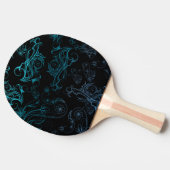 Blumenblauer Pingpong Paddle Tischtennis Schläger (Seitenansicht)