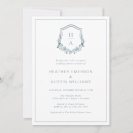 Blumenblauer Polterabend Einladung