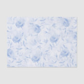 Blumenblauer Rose Elegante Damask Entdeckungsreise Seidenpapier (Vorderseite)