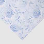 Blumenblauer Rose Elegante Damask Entdeckungsreise Seidenpapier (Ausschnitt)