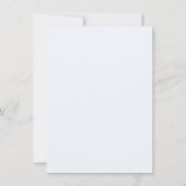 Blumenblauer Taufen Einladung (Rückseite)