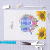 Blumenblauer Tissue Seidenpapier (Handwerk)