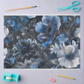 Blumenblauer Vintager blauer Blume Decoupage Seidenpapier (Basteln)