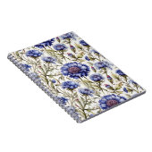Blumenblauer Vintager Stil Blumenheft Notizblock (Rechte Seite)
