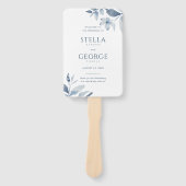 Blumenblauer Wasserfarbenfroher Hochzeitsprogramm Fächer (Vorderseite)