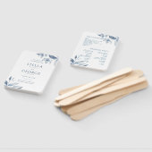 Blumenblauer Wasserfarbenfroher Hochzeitsprogramm Fächer (Non-assembled)