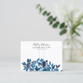 Blumenblauer Wasserfarbenhaarclip Barrett Display Visitenkarte (Stehend Vorderseite)