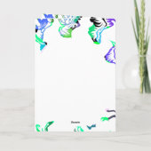 Blumenblauer Weißer Boho Sommerfrühlingshochzeit Einladung (Rückseite)