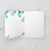 Blumenblauer Weißer Boho Sommerfrühlingshochzeit Einladung (Innenseite)