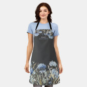 Blumenblauer Wildblumen Personalisiert Schürze (Getragen)