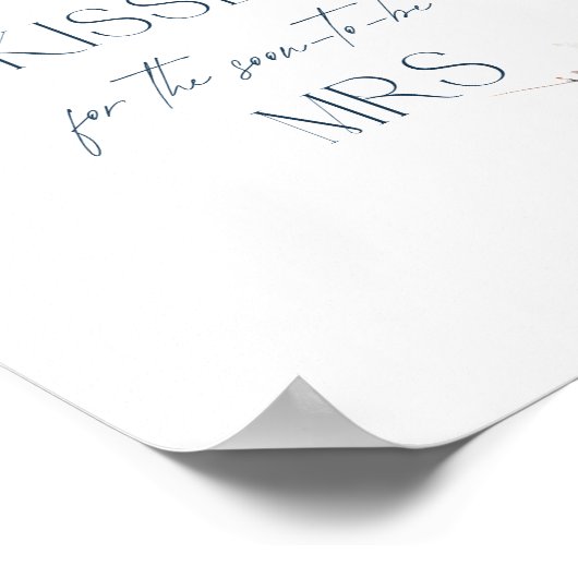 Blumenblauer Winter Botanisch wie viele Küsse Poster (Ecke)