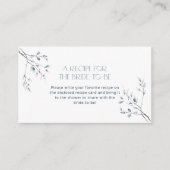 Blumenblauer Winter Botanische Aktie Rezept Begleitkarte (Vorderseite)