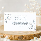 Blumenblauer Winter Botanische Aktie Rezept Begleitkarte