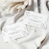 Blumenblauer Winter Botanische Einschätzung wie vi Begleitkarte