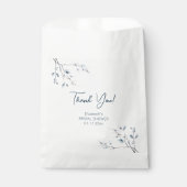 Blumenblauer Winter Botanisches Brautparty Geschenktütchen (Vorderseite)