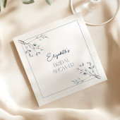 Blumenblauer Winter Botanisches Brautparty Serviette