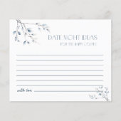 Blumenblauer Winter Botanisches Datum Night Ideen (Vorderseite)