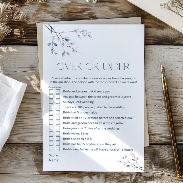 Blumenblaues Brautparty über oder unter dem Spiel (Von Creator hochgeladen)