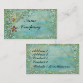 BlumenBling in Turquise Blau Visitenkarte (Vorne/Hinten)