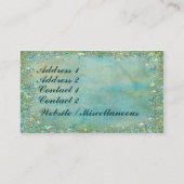 BlumenBling in Turquise Blau Visitenkarte (Rückseite)