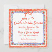 Blumenblock Aquarell Weihnachtsgebäck Party drucke Einladung (Vorderseite)