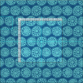 Blumenblock blau stoff (Kachel)