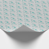 Blumenblockdruck. Geschenkpapier (Ecke)