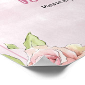 Blumenbloms Dessert Bar Zeichen Poster (Ecke)