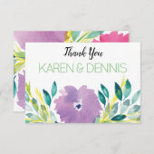 Blumenblossom Danke Karte (Vorne/Hinten)