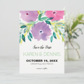 Blumenblossom Save the Date Einladung (Stehend Vorderseite)