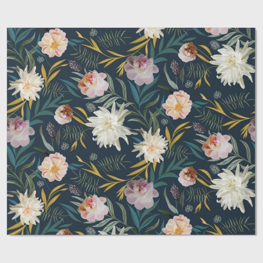 Blumenblümchen, gezeichnet große Blume Geschenkpapier (Flach)