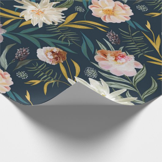 Blumenblümchen, gezeichnet große Blume Geschenkpapier (Ecke)