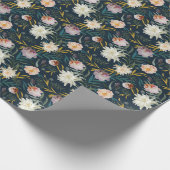 Blumenblümchen-Marine gestrichen Geschenkpapier (Ecke)