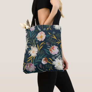 Blumenblümchen-Navy gestrichen Tasche
